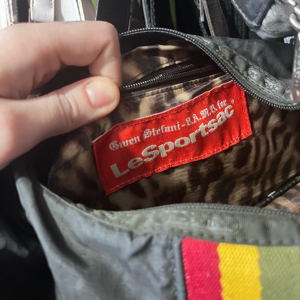 ✨🆕L.A.M.B. X LeSport Sac 1st Edition Blue Hella Hobo Bag w/Rasta Stripes!RARE!✨ - Picture 8 of 9